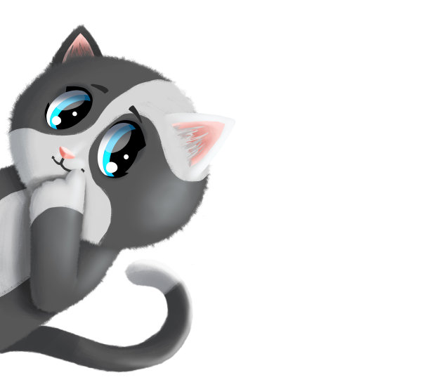 可爱的小迷糊的猫从叶子的边缘后面往外看。害羞的小猫。元素设计的明信片与空白的空间。孤立的插图在白色背景上图片下载