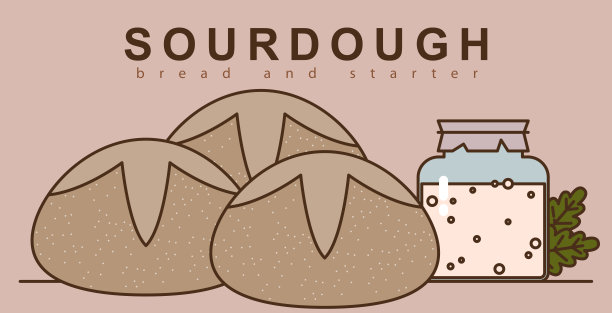 酸面包和酵头。自制黑麦面包酸面团的发酵。面包的发酵剂很活跃。起动器酵母。健康饮食的概念将黑麦面包和全麦面粉制成的酸面团放在玻璃罐中，放在餐桌上，无酵发酵剂图片下载