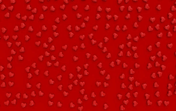 情人节心形背景3D渲染插画图片下载