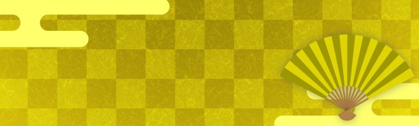 旗帜背景插图的一个扇与日本图案在黄金图片下载