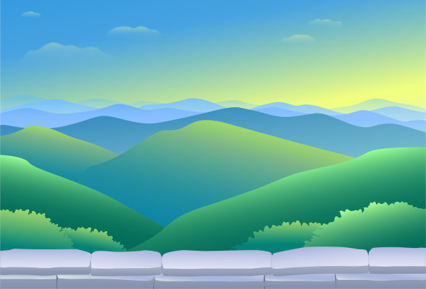 蓝岭山脉早晨背景图片下载