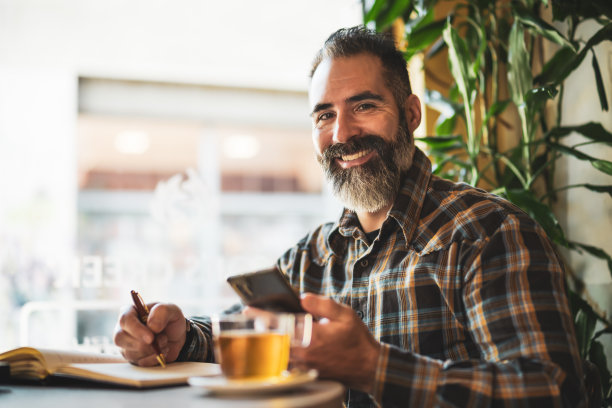 男人在咖啡馆图片下载