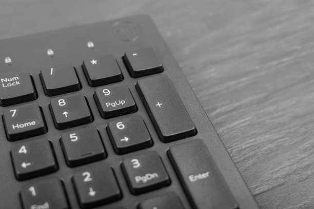 黑色键盘键，键盘按钮的微距镜头图片下载