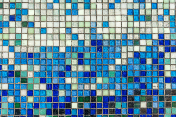 蓝色马赛克图片下载