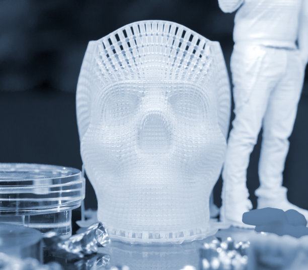 3d打印的人类头骨图片下载