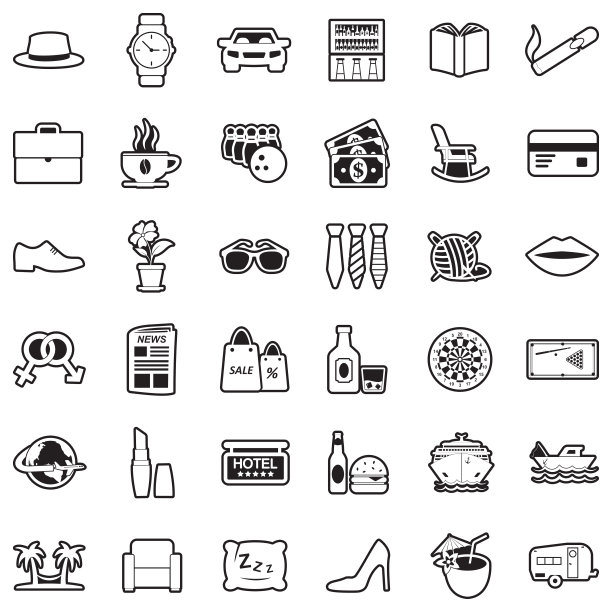 成人的图标。线条与填充设计。矢量插图。图片下载