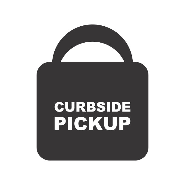 购物袋与路边皮卡题字图片下载