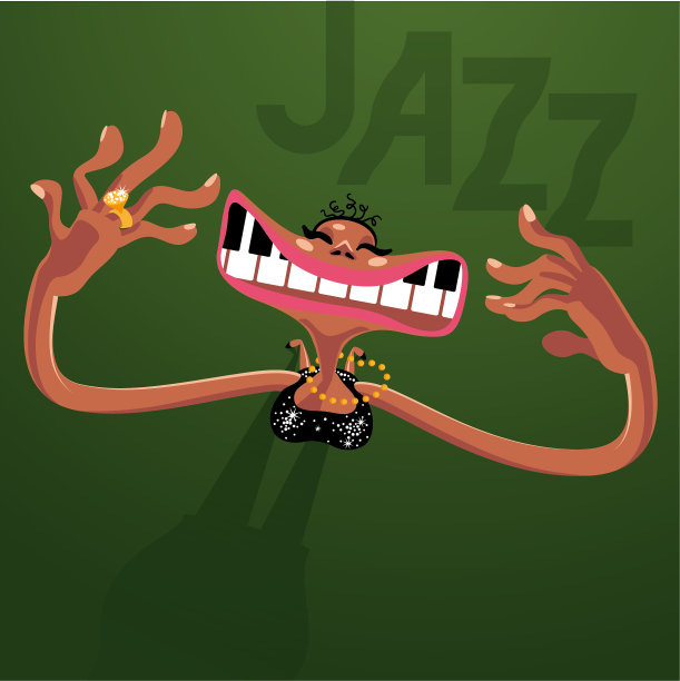 有趣的女音乐家唱歌，俯视图图片下载