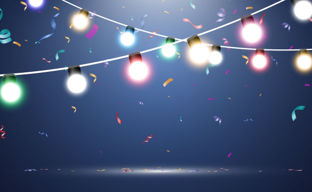 圣诞亮，彩灯美，设计元素多。图片下载