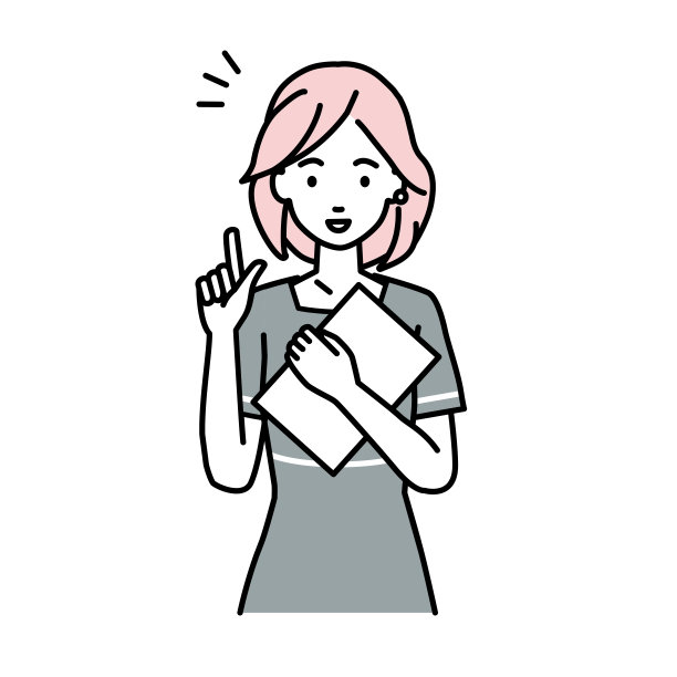 一位女美容师站在那里用手指着图片下载