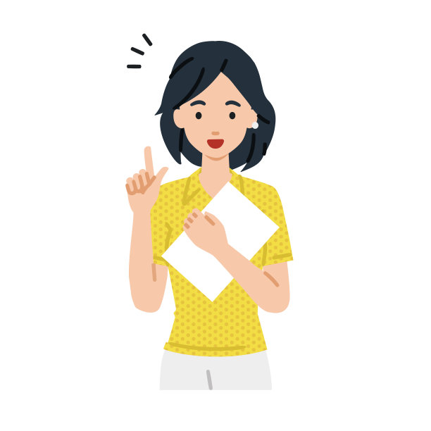 一个穿polo衫的女人站在那里，用手指做着手势图片下载