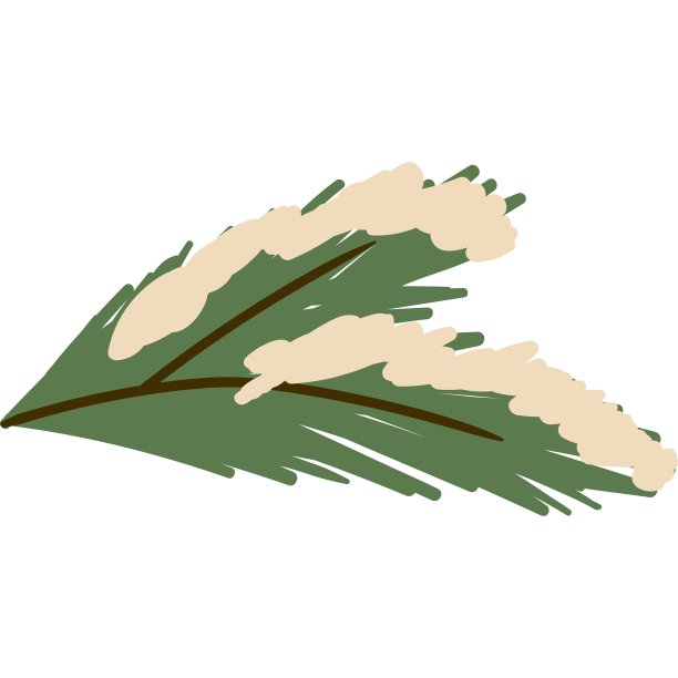 杉木枝下雪矢量图标孤立图片下载