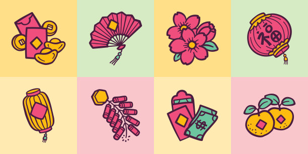 中国新年标志。图片下载