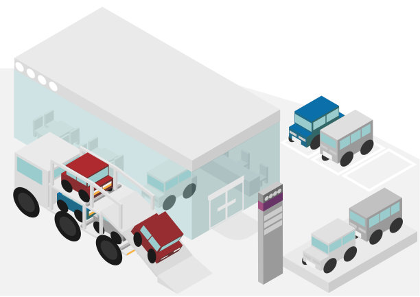 等距汽车经销商和汽车运输公司图片下载