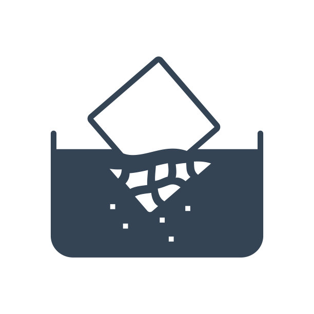 矢量黑色图标饮料和食品行业，溶解于水中图片下载