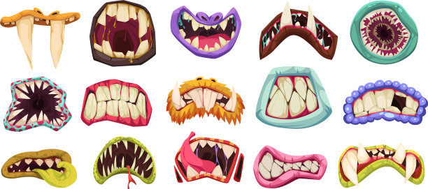 怪物牙套图片下载