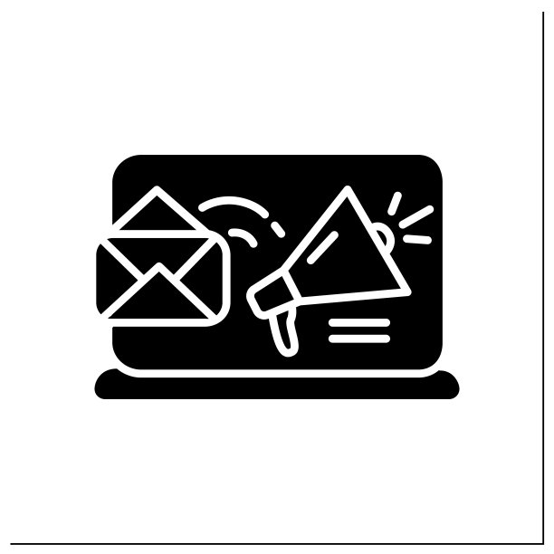 电子邮件营销glyph图标图片下载