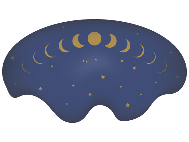 夜空中的月相和星斗，天体和宇宙插图图片下载