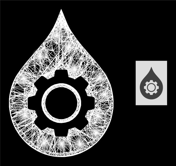 耀斑网网油工业齿轮带光图片下载