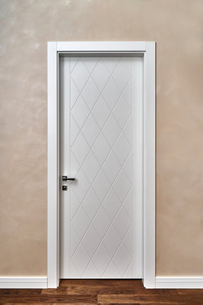 浅色房间内菱形图案的时尚门图片下载
