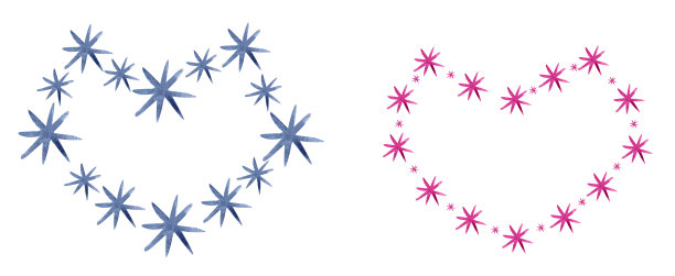 闪光的心水彩插图。图片下载