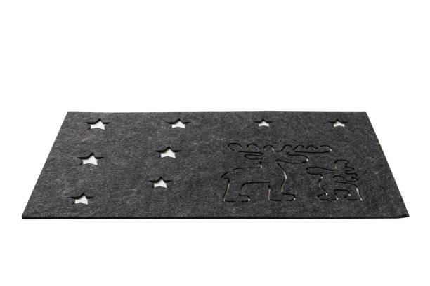 孤立的黑色圣诞餐垫透视视图。为你的设计腾出空间图片下载