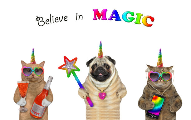 独角兽喝酒听音乐图片下载