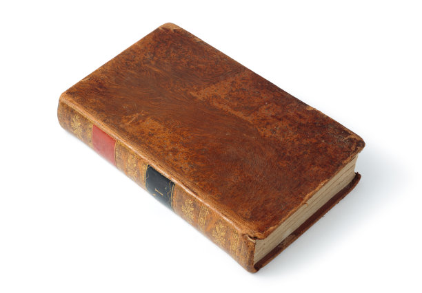 白色背景的古书。18世纪早期图片下载