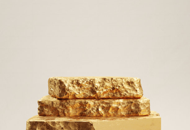 展示产品用金石。包括剪切路径。三维渲染图片下载