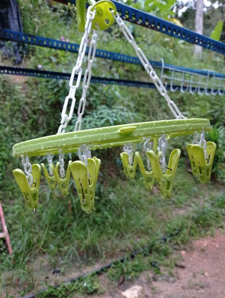 衣架多夹袜子烘干内衣折叠圆功能晾衣架挂钩婴儿布夹挂图片下载