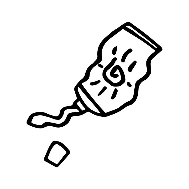 用涂鸦的方式打开一管防晒霜。手绘矢量插图孤立的白色背景图片下载