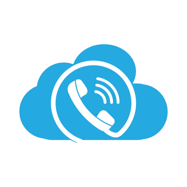 电话和云标志模板设计。图片下载