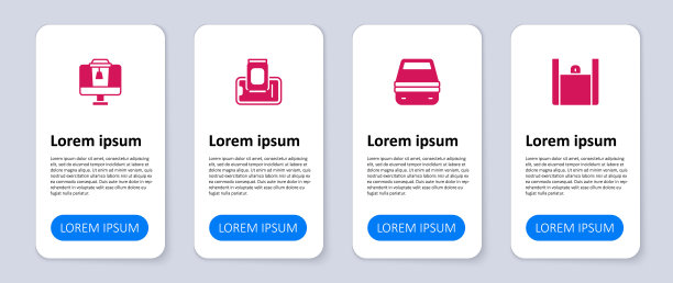 集网上订餐、盒饭、移动订餐和。业务信息模板。向量图片下载