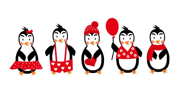 一组可爱的企鹅图片下载