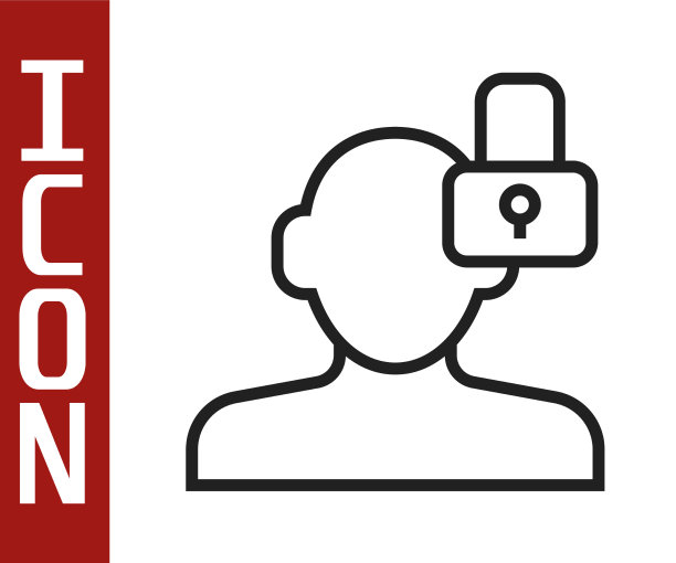 黑线封闭个性图标孤立图片下载