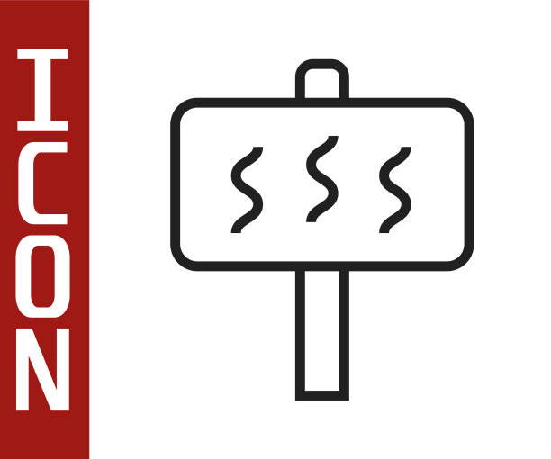 黑色线桑拿图标孤立在白色背景图片下载