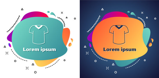 白色t恤图标孤立在白色和蓝色图片下载