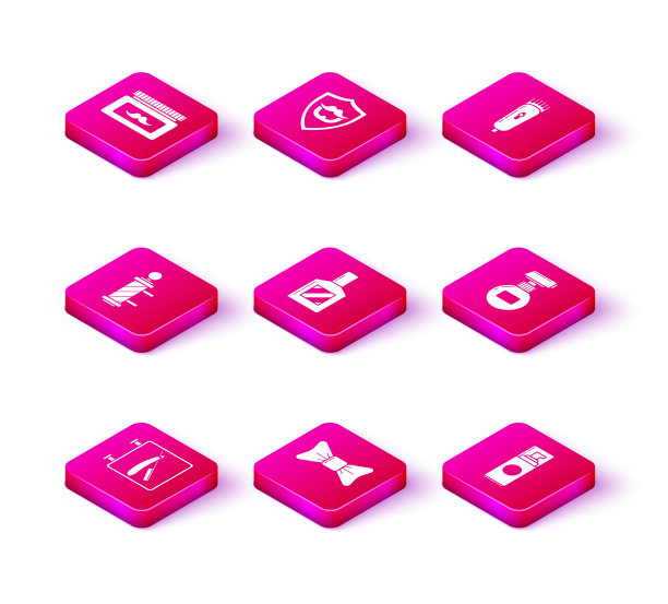 设置理发店剃须刀蝴蝶结经典杆图片下载