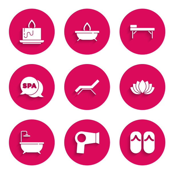 设置日光浴床和伞，吹风机人字拖图片下载