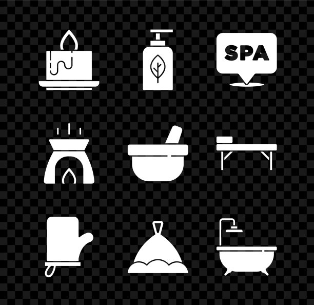 设置香薰蜡烛精油瓶水疗沙龙图片下载