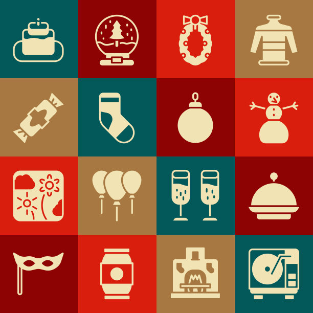 设置乙烯基播放器与乙烯基磁盘圣诞节图片下载