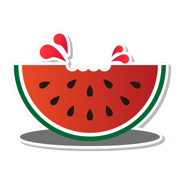 立夏夏天吃西瓜元素4图片下载