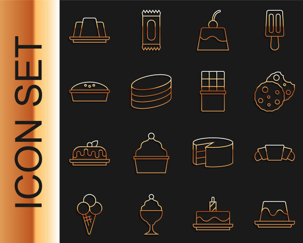 套装布丁，蛋奶沙司，羊角面包，饼干或图片下载