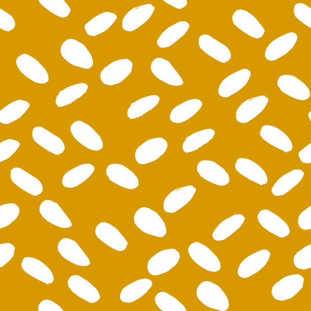 圆点白色抽象无缝图案在芥末背景上。向量设计纺织品，背景，衣服，包装纸，织物和壁纸。时尚插画无缝图案。图片下载