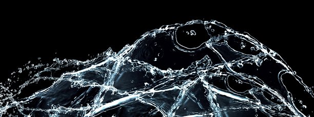 水花和波浪的插图图片下载