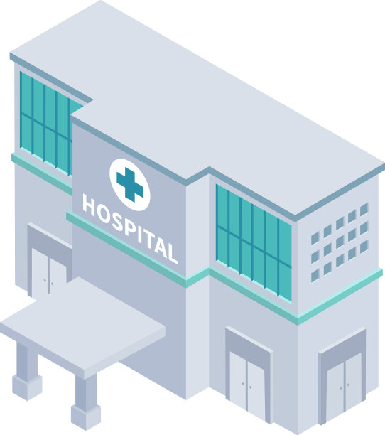 医院建筑等距构成图片下载