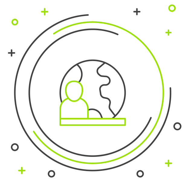 线世界新闻图标孤立在白色背景图片下载