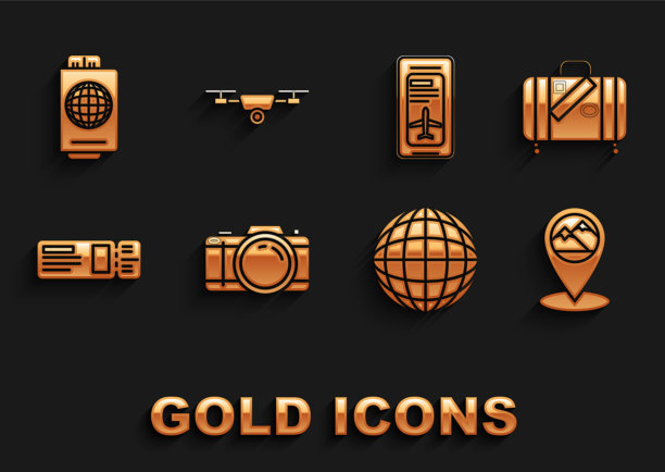 设置照片相机地图指针与山地地球图片下载