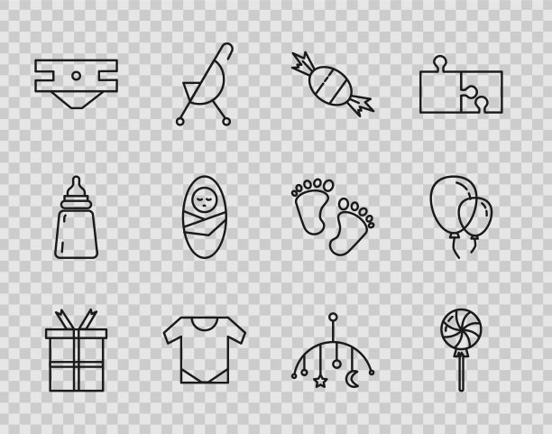 套装线礼盒棒棒糖糖果婴儿连体衣图片下载