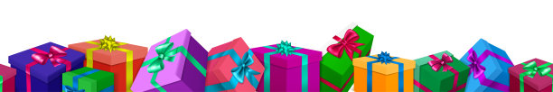 带礼品盒的横幅图片下载